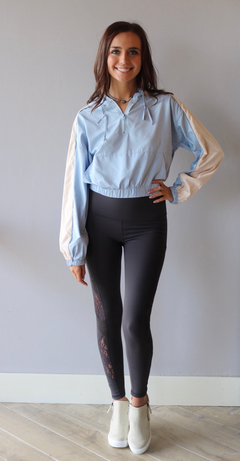 MURPHY ColorBlock WaistCrop Windbreaker Jacket