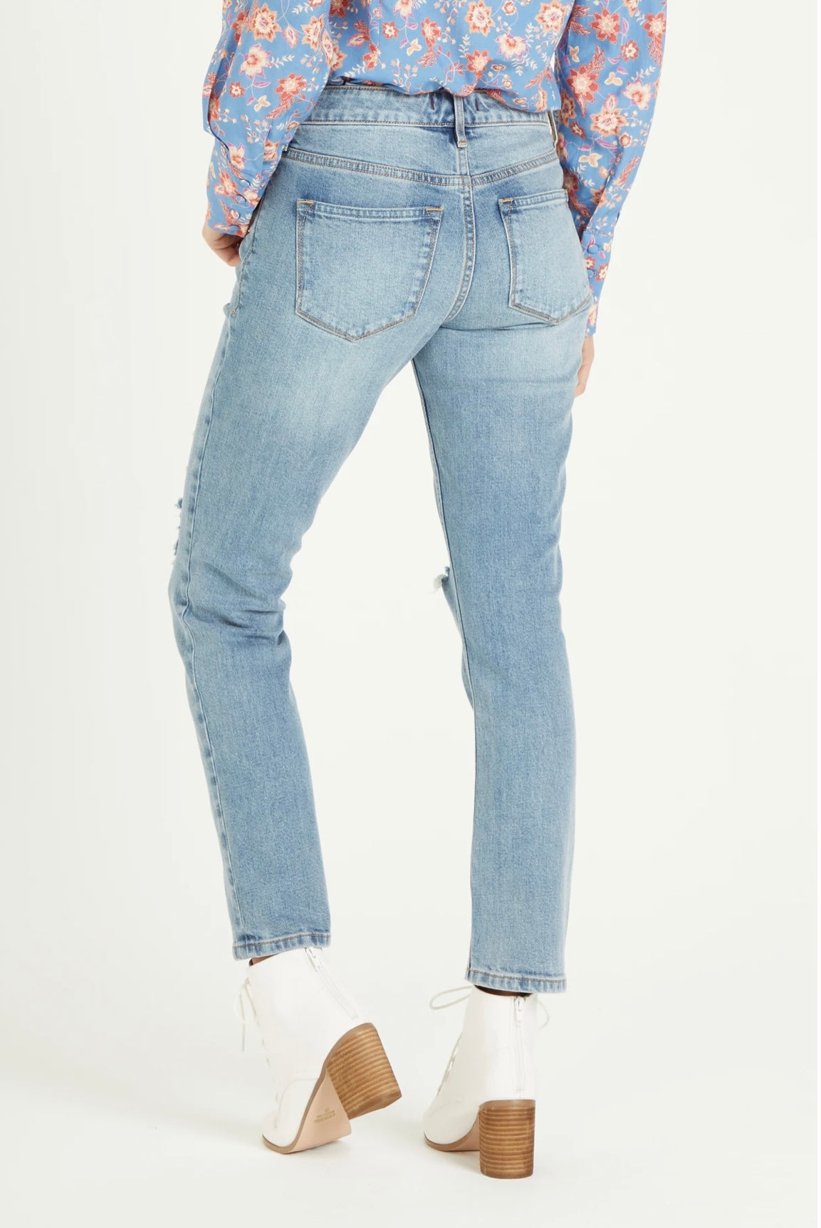 DEAR JOHN  Cuffed BLAIRE HiRise FrayHem Jeans