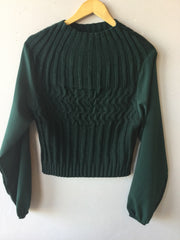 OAT CableKnit GRACE ChiffonSleeve Sweater