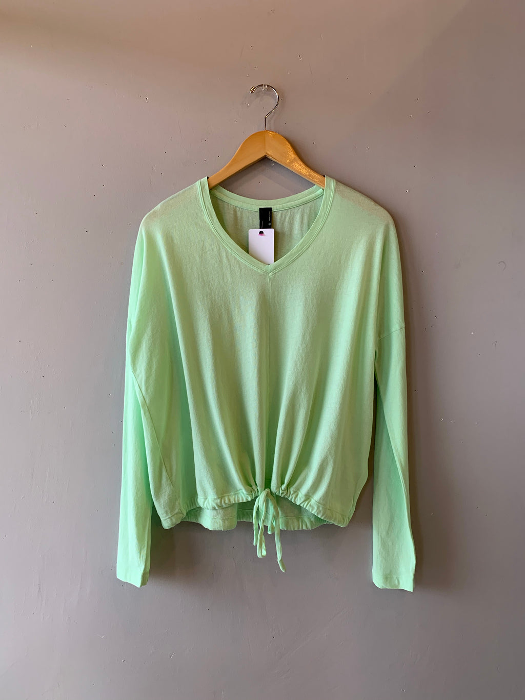 BOBI HYSTERICS Lightweight Jersey Drawstring Bottom V-Neck Top