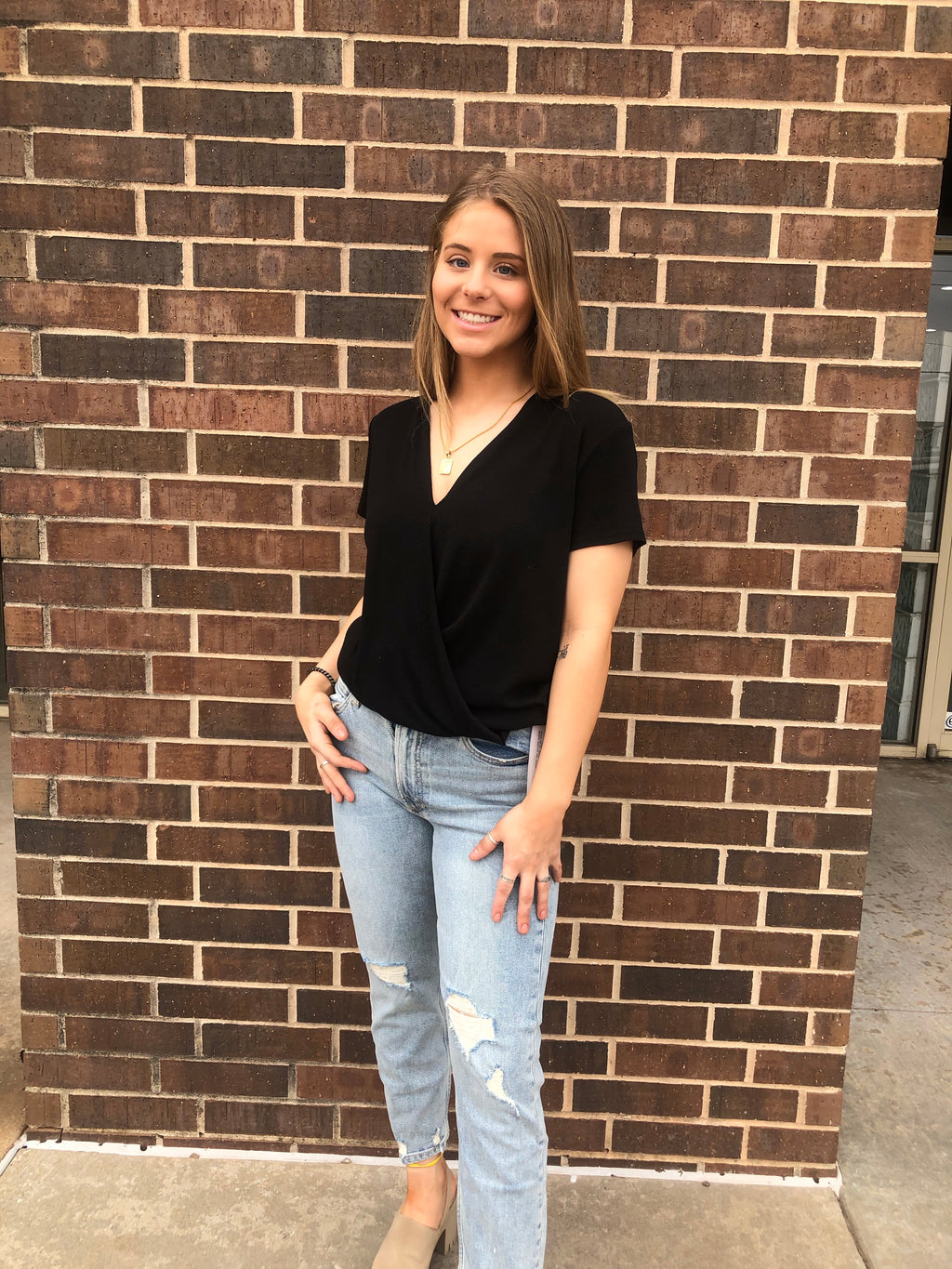 BOBI Surplce WHIRL Top Black