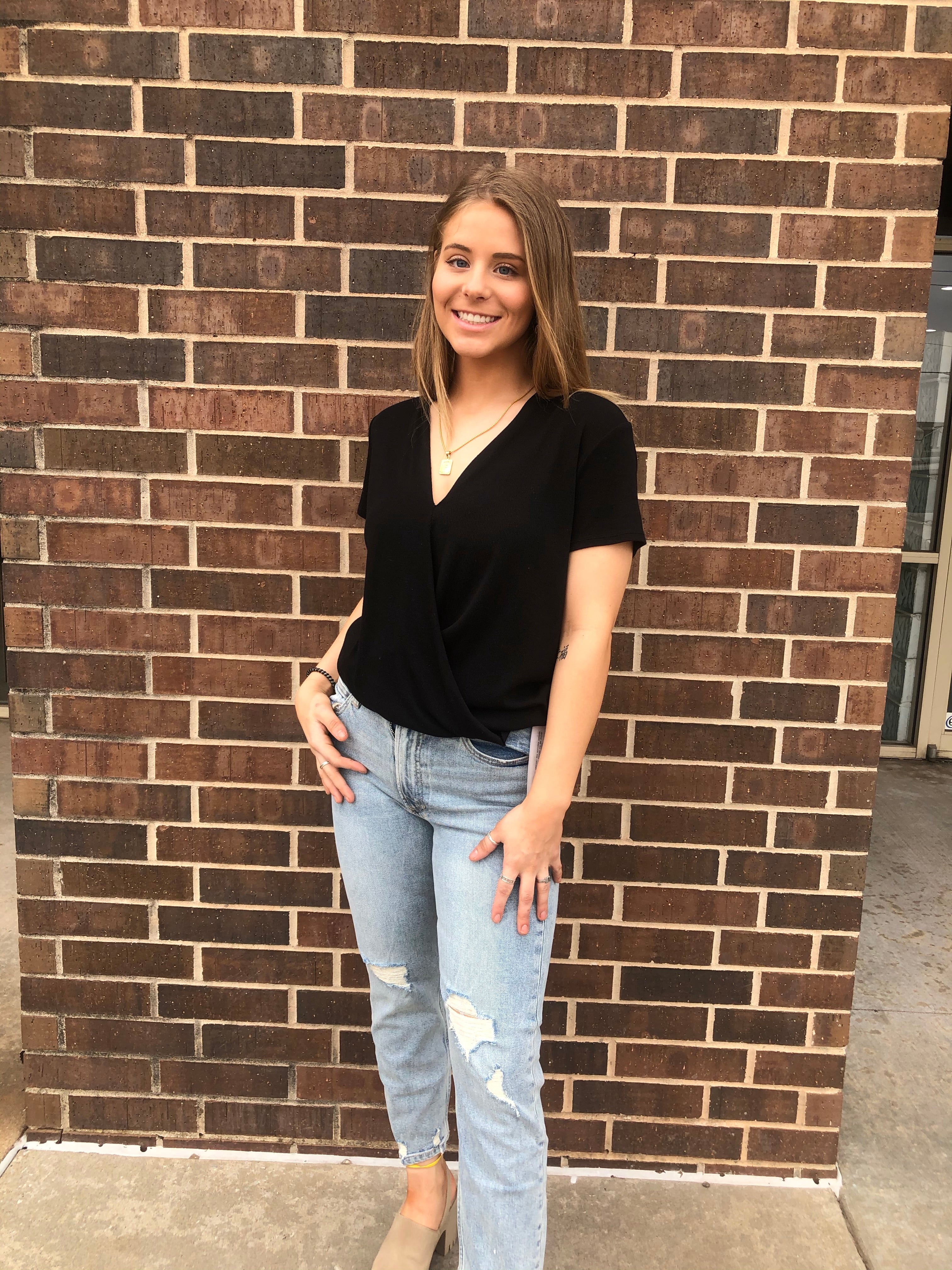 BOBI Surplce WHIRL Top Black