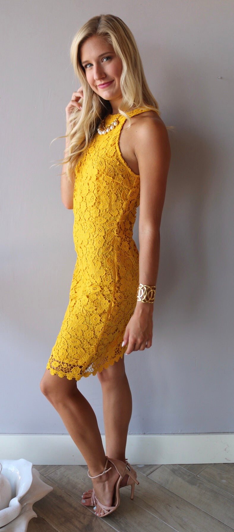 UMGEE Crochet Lace HANDPICKED HalterNeck Dress