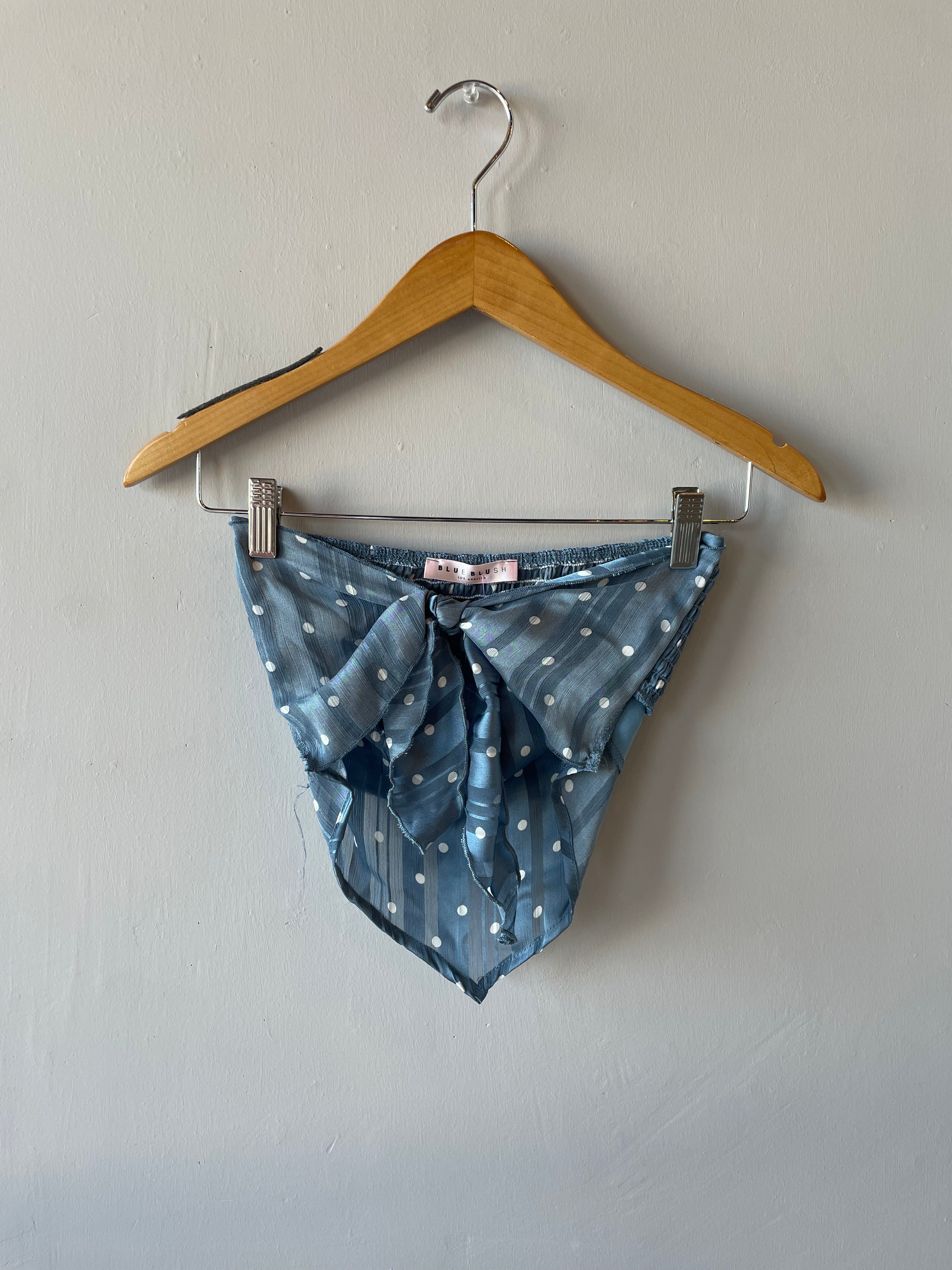 BLUE BLUSH FAVOR PolkaDot Bandana Top