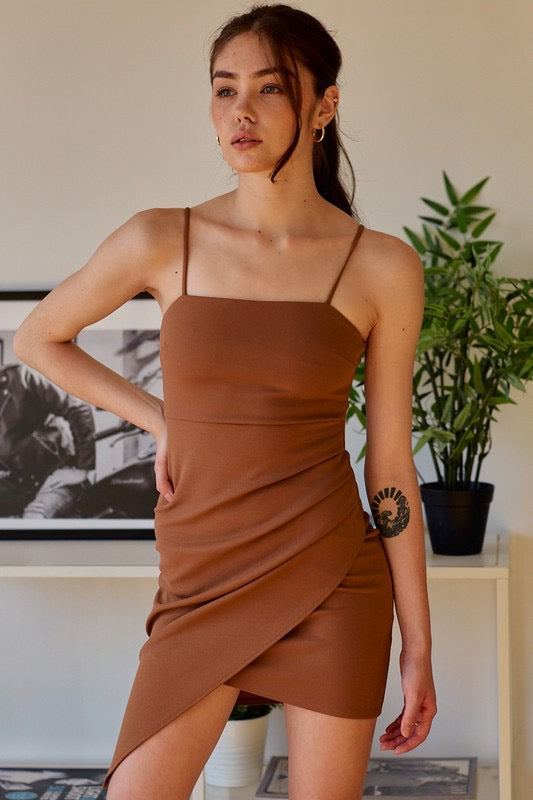 Spaghetti Strap BREATHLESS Asymmetrical Mini Dress