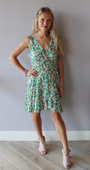 LUSH Floral WHIMSY RuffleWrap TieWaist Woven Dress