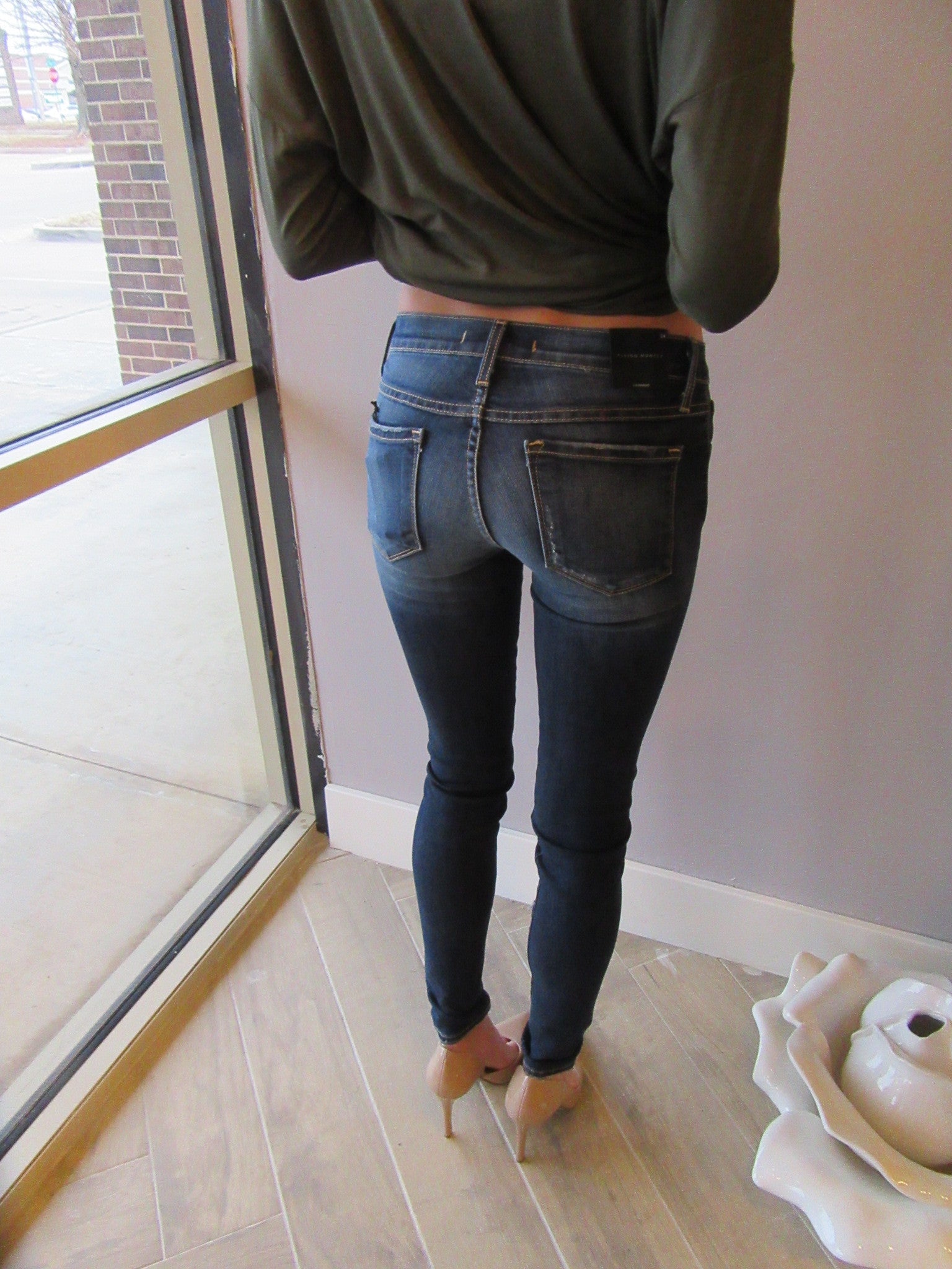 FLYING MONKEY Fused Patch AUTOMATIC BLUE Skinny Jeans