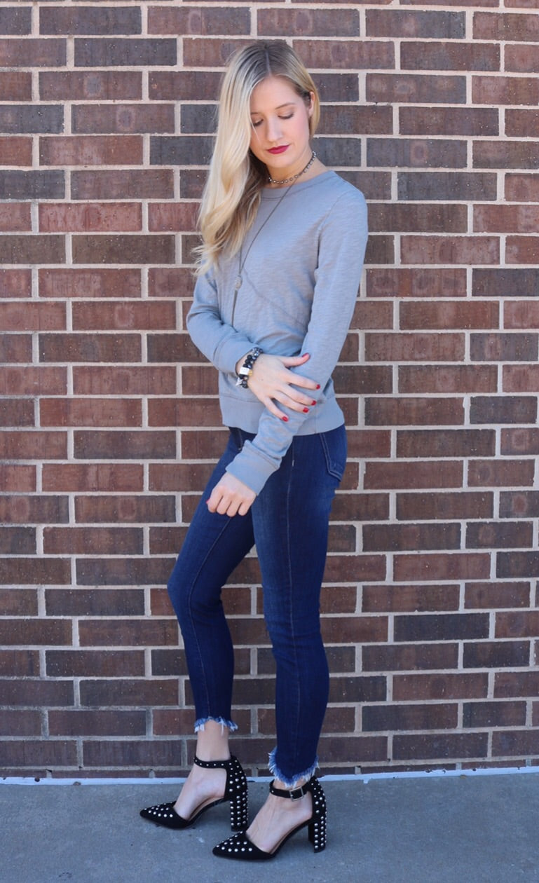 BOBI Slub Jersey VETTED Cutout Pullover Top