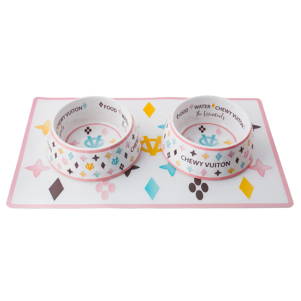 HDD Logo CHEWY VUITON Dog Bowl