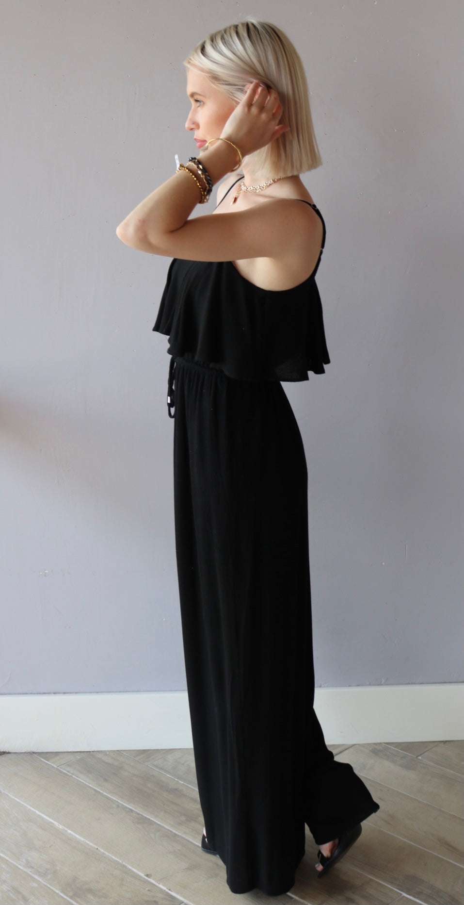 CLARA RuffleBust SmockWaist Jumpsuit