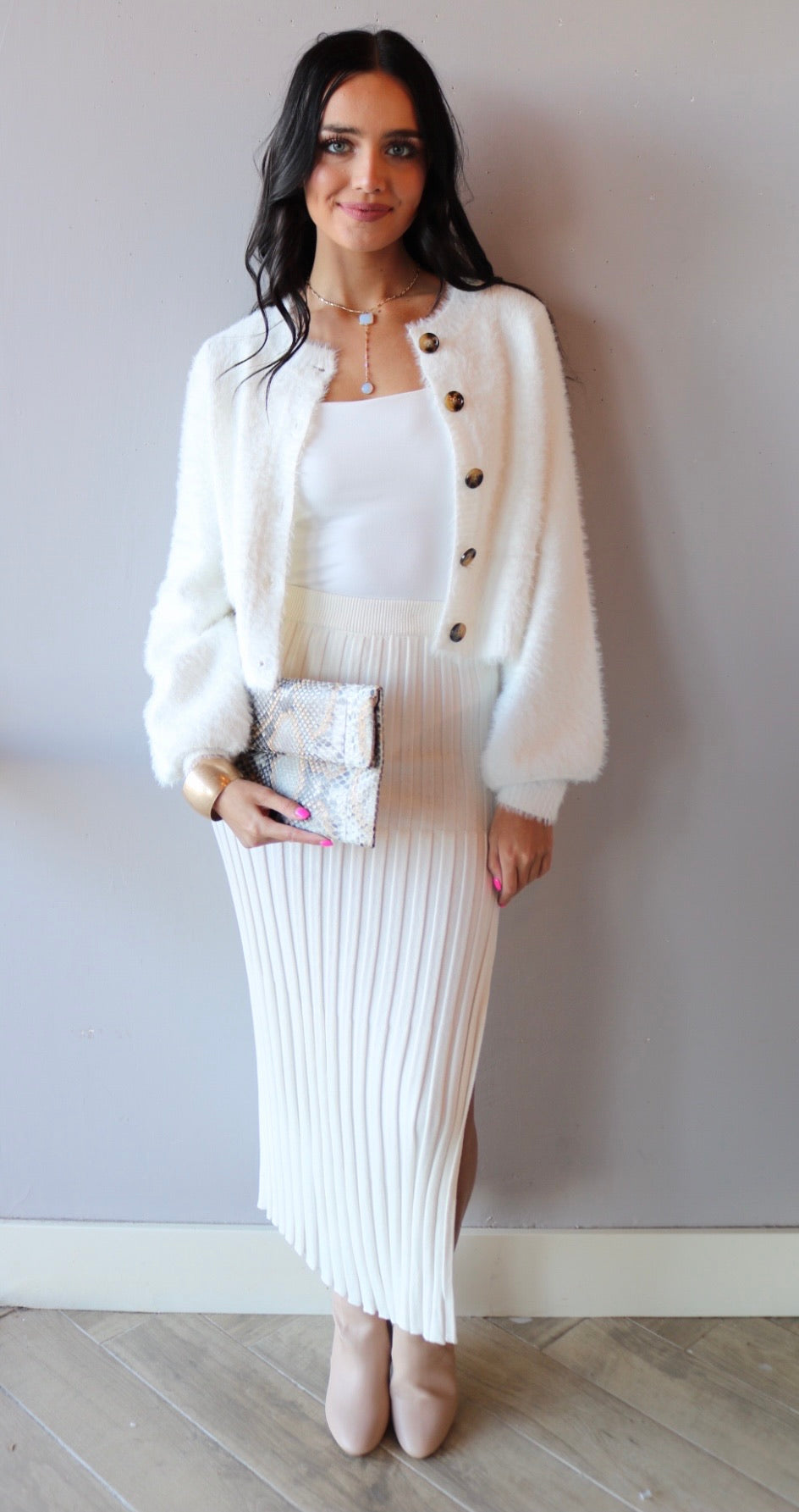 Skylar & Madison COZY FuzzyKnit Cardigan Sweater