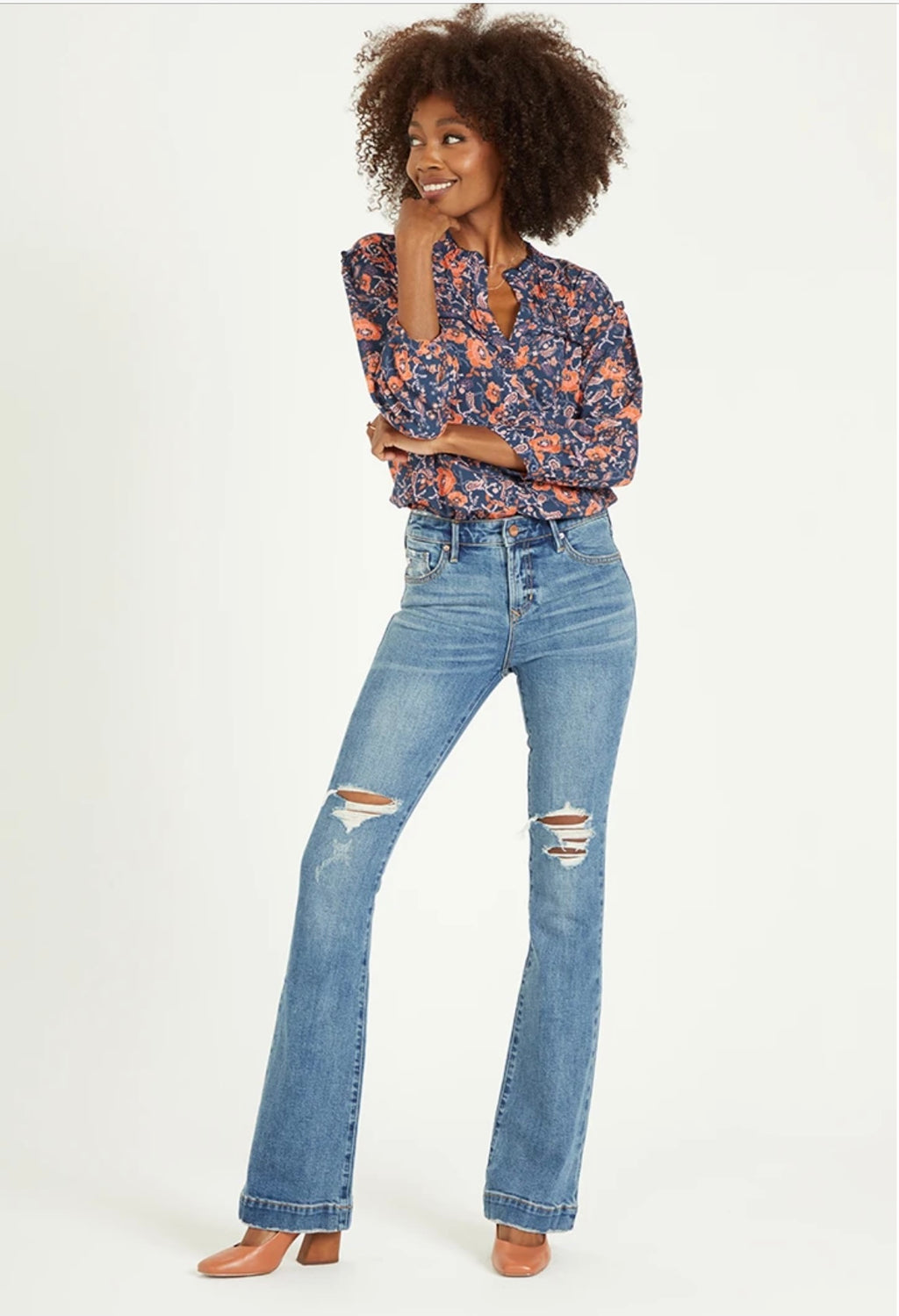 DEAR JOHN Distressed JAXTYN Bootcut Jeans