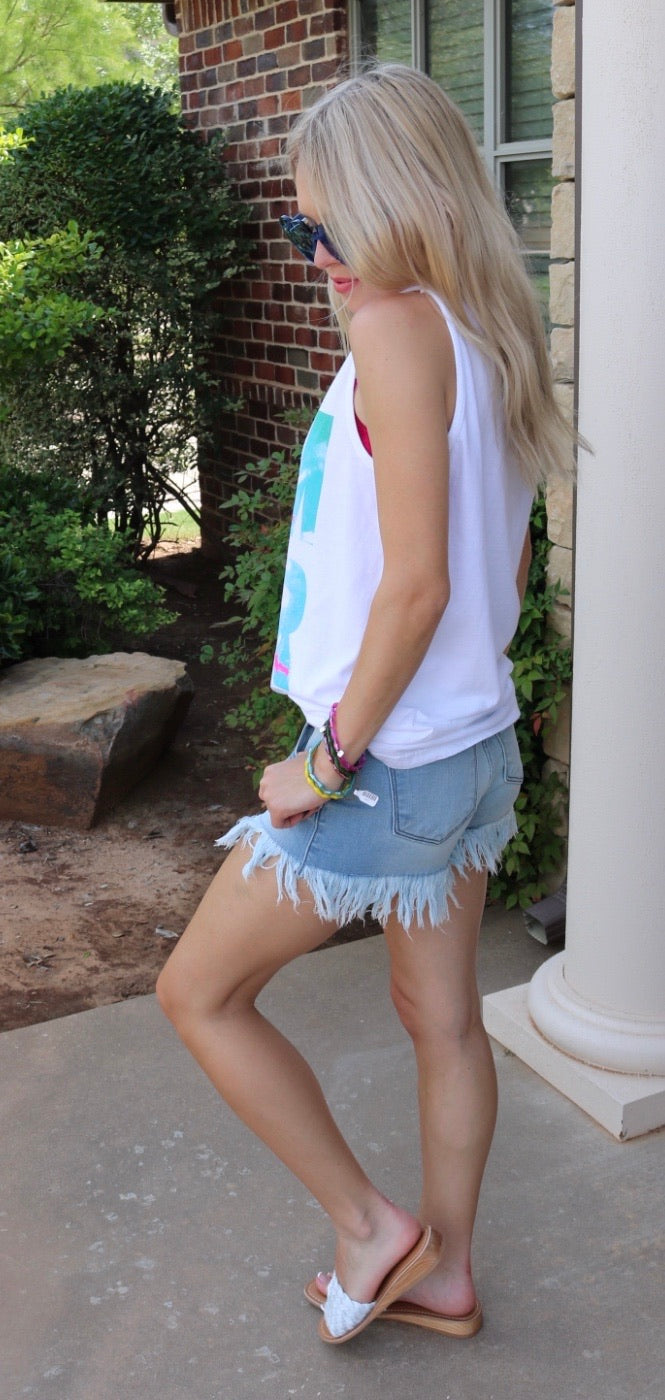 TTT SUMMER Tie~Dye Logo Comfort Colors Tank Top