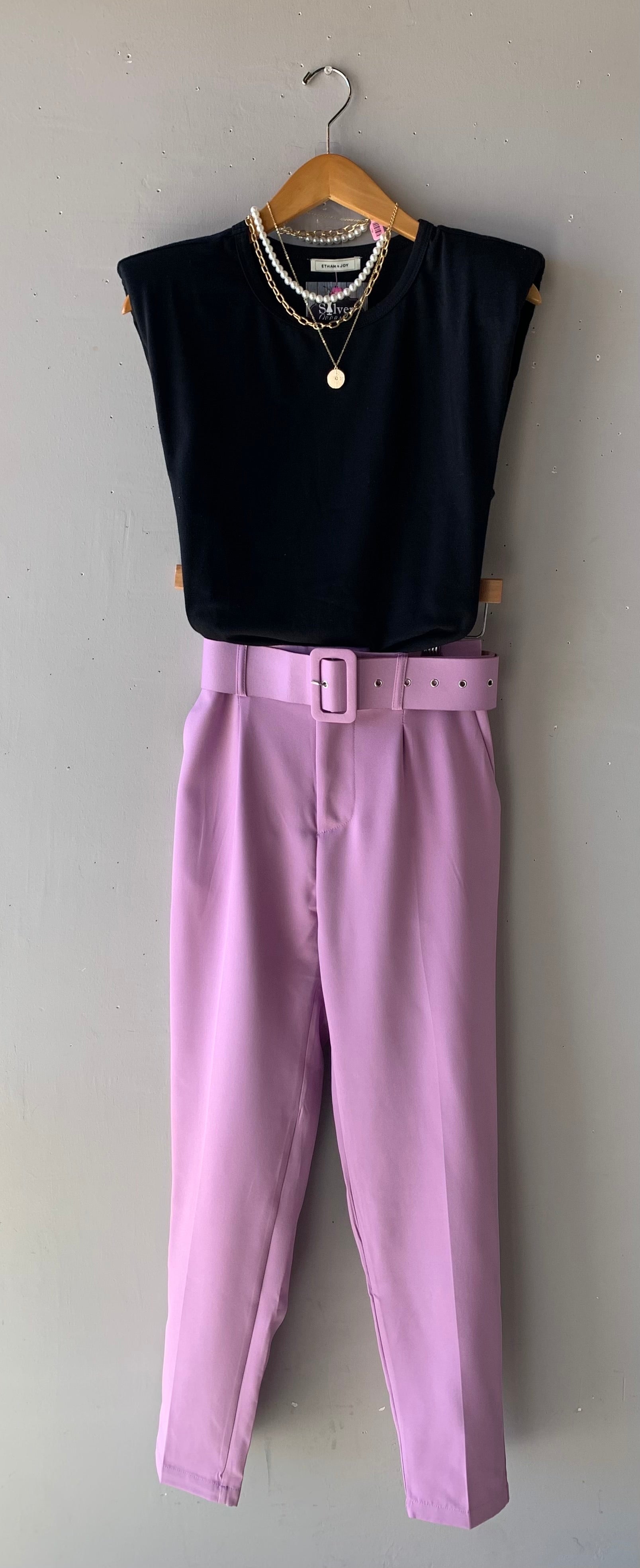 ARTICLES Hi~Waist Belted Pants