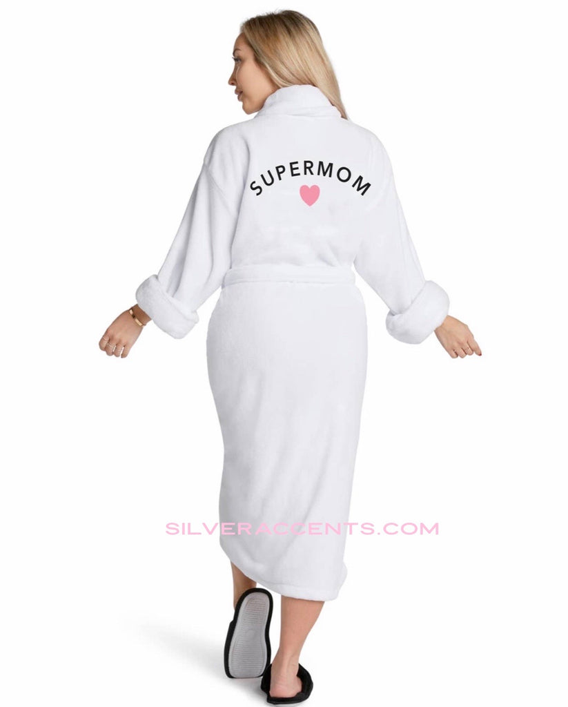 LTC Luxe Plush SUPERMOM Embroidered Robe