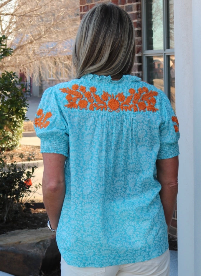 SISTER MARY Embroidered CAMILA Top
