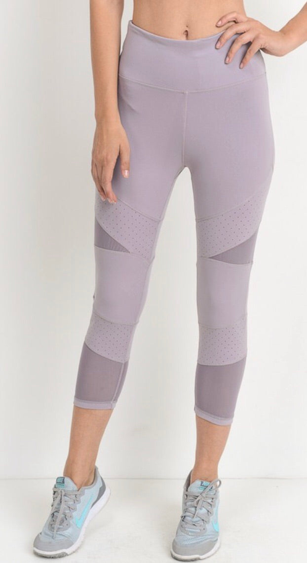 POWER UP Mesh/Perforated Crop Athleisure Legging