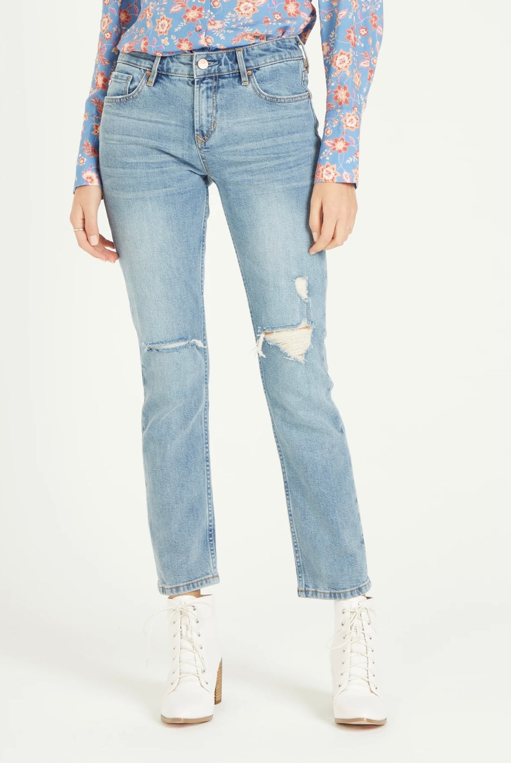 DEAR JOHN  Cuffed BLAIRE HiRise FrayHem Jeans