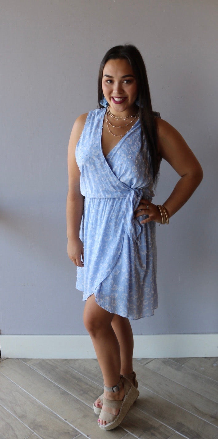 Everly POSTURE Floral Surplus Wrap Dress