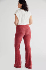 FREE PEOPLE Corduroy PULL ON Flare Jean