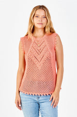 *ANOTHER LOVE Textured TRISHA Crochet Top