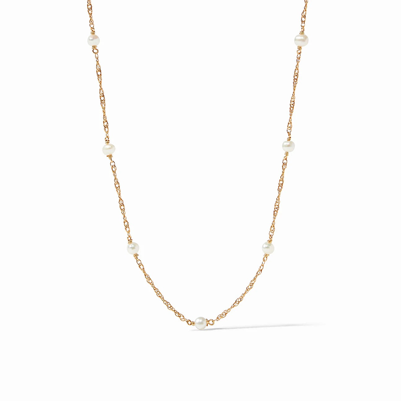 JULIE VOS CHARLOTTE Pearl Delicate Station Necklace