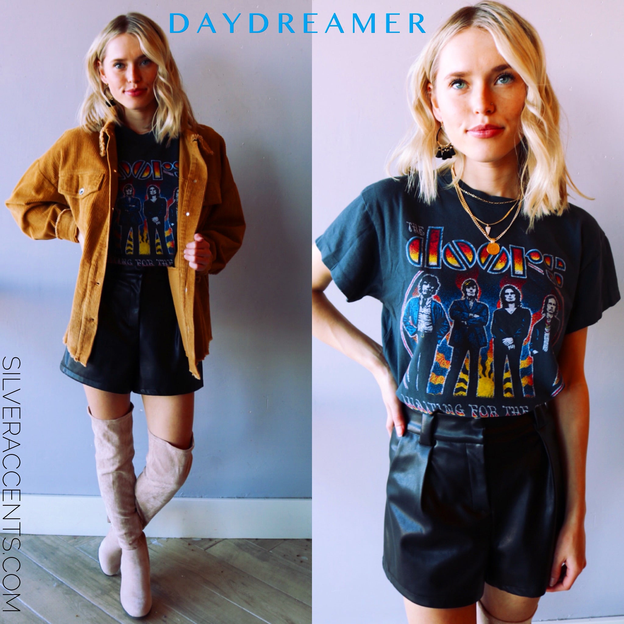 DAYDREAMER Vintage Black DOORS Waiting For The Sun Weekend Tee