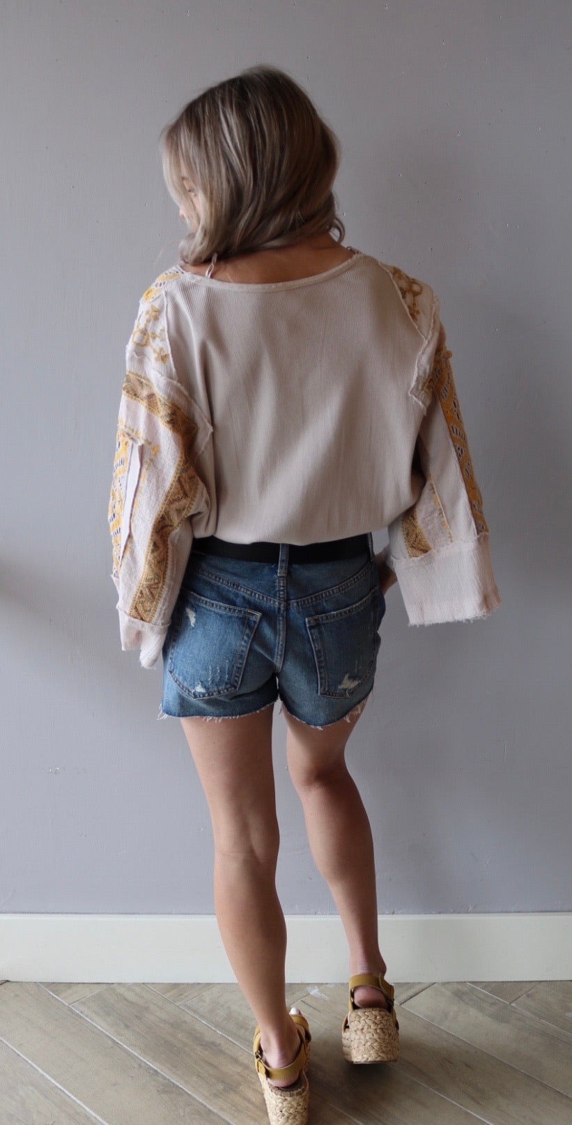 FREE PEOPLE Crochet V-Neck CROSS COUNTRY Top
