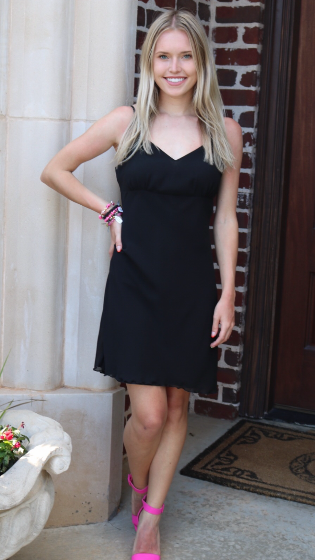 Naked Zebra HOLD ON LettuceHem Chiffon Cami Slip Dress