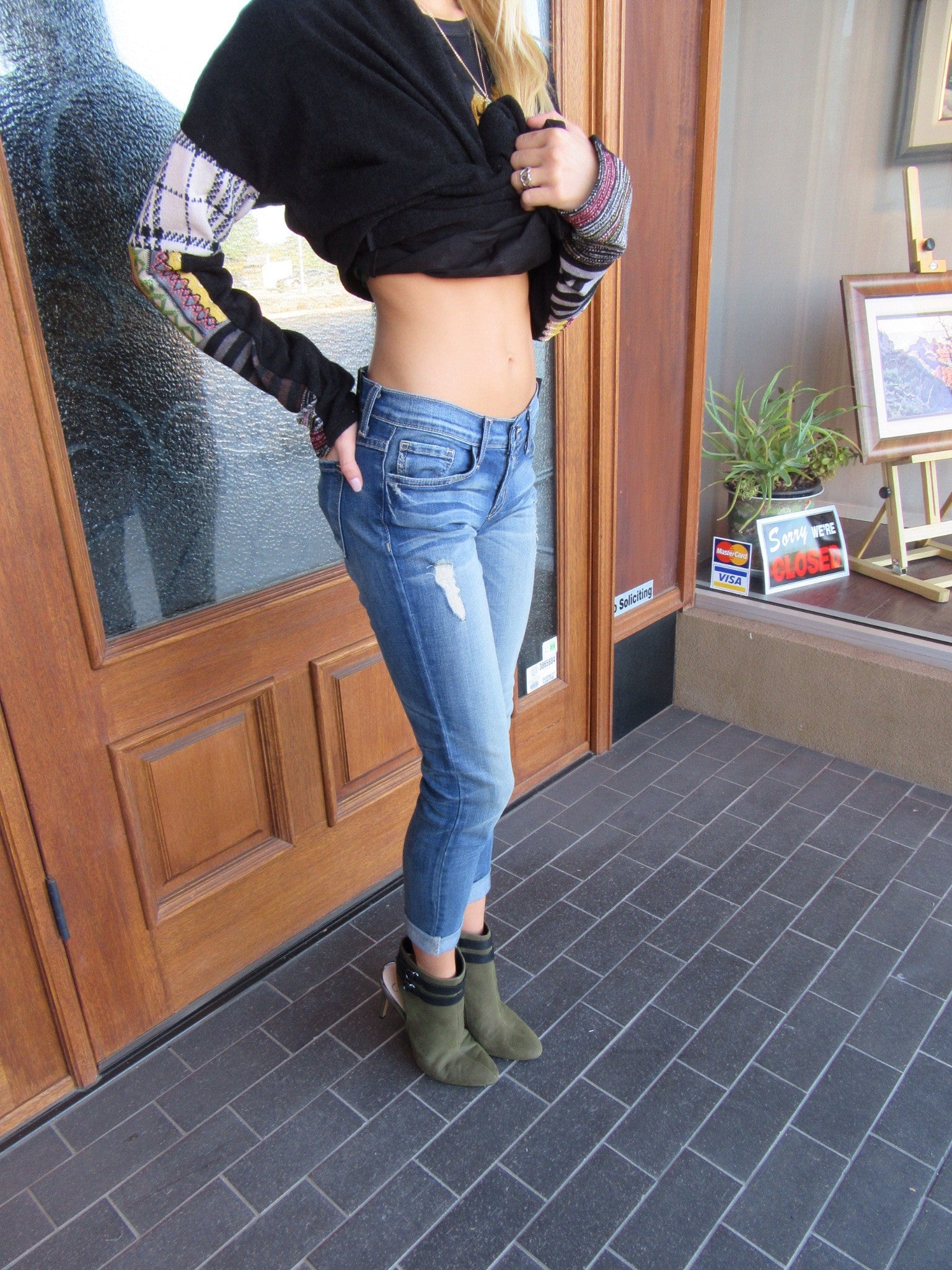 FLYING MONKEY Distress HAND WASHED Boyfriend Jeans