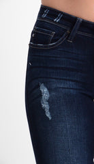 CAPTIVATE Distressed MidRise Ankle Skinny Jean