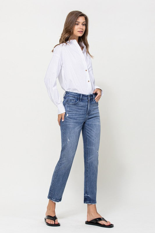 VERVET Hi~Rise JEANNE Stretch Straight Leg Jean
