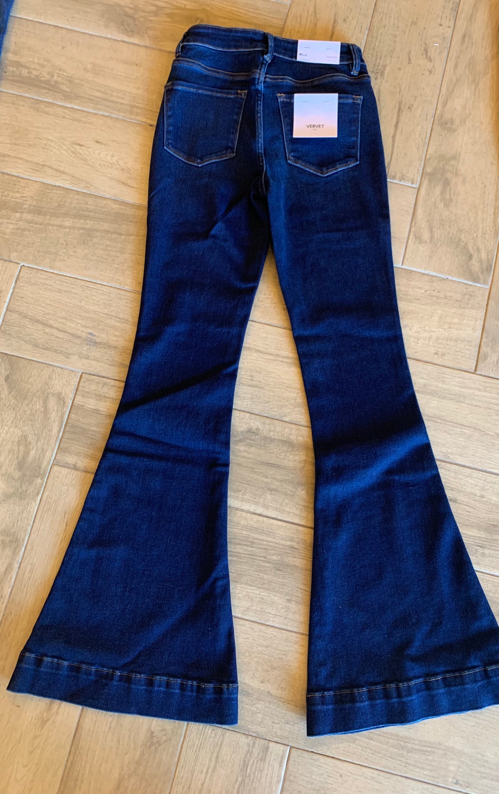 VERVET Hi~Rise BELLA FashionHem Flare Jean