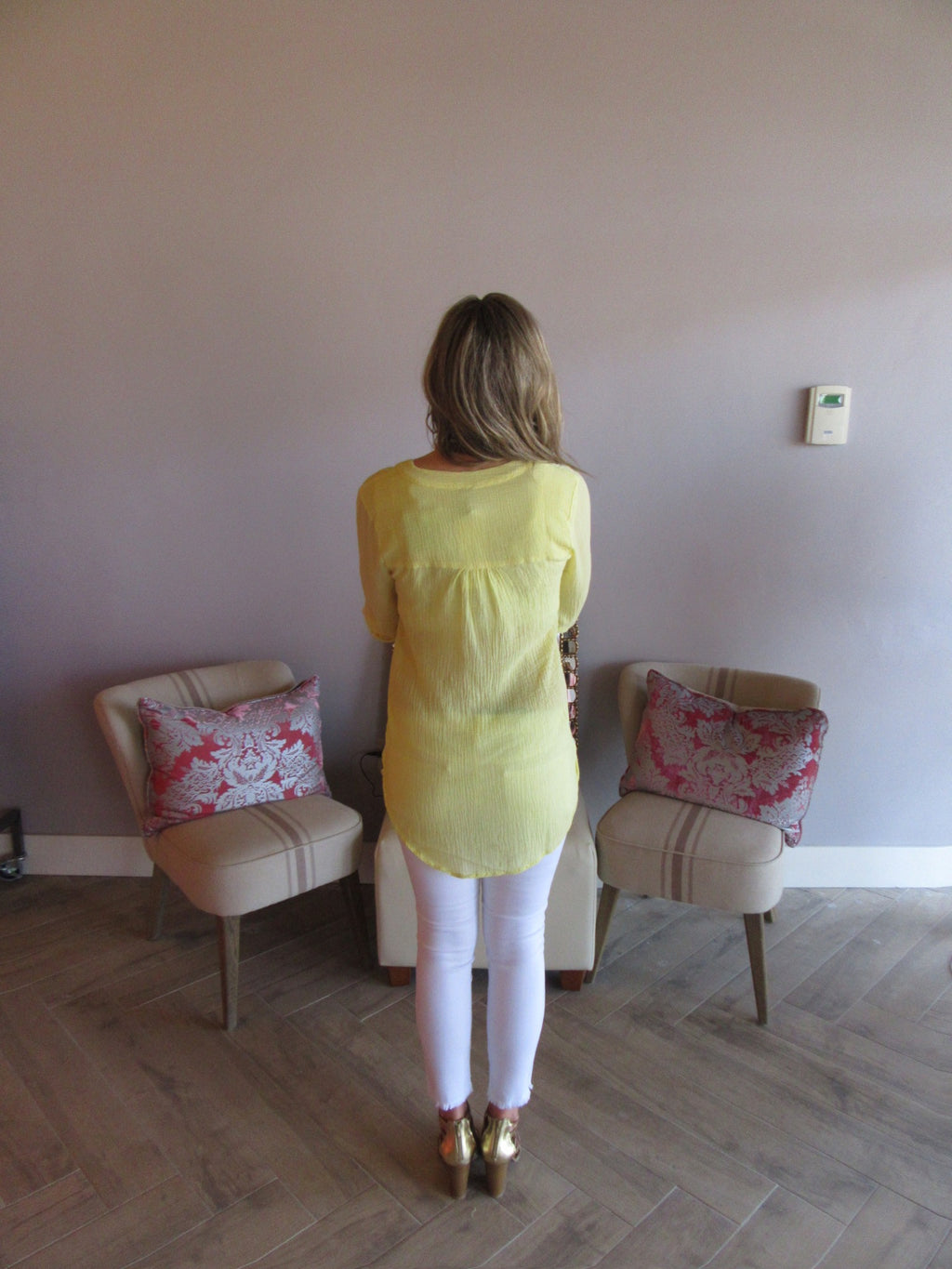 BOBI Gauze VINEYARD RollSleeve Tunic Top