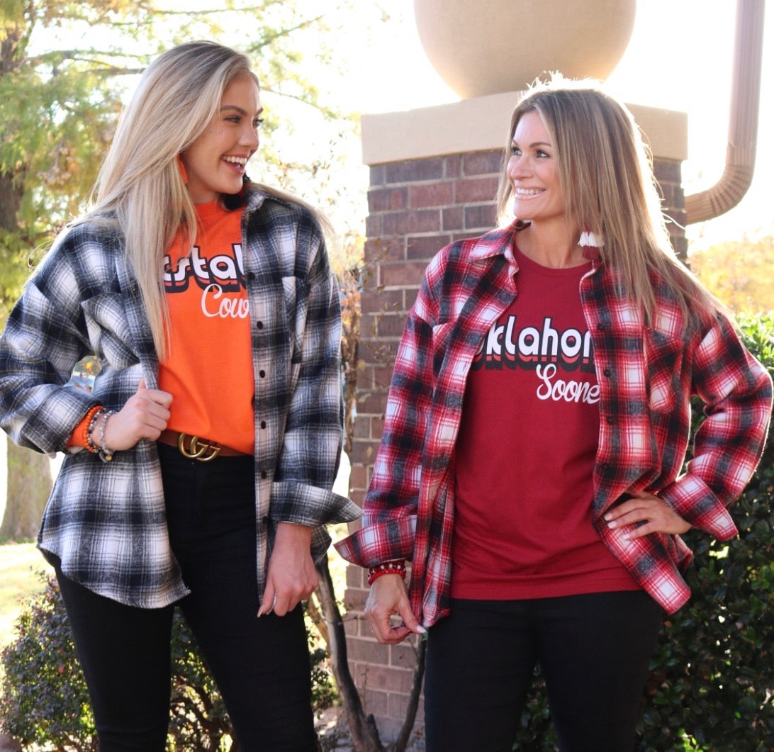 GAMEDAY COUTURE Throw Back VARSITY VIBES LongSleeve Tee Top