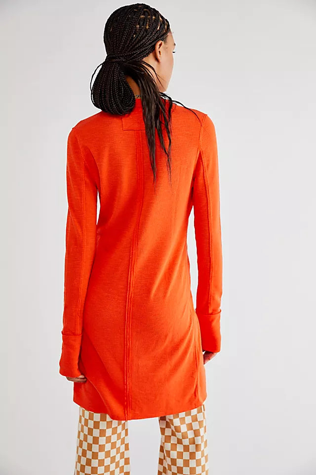 FREE PEOPLE RibKnit GIA ButtonDown Knit Maxi Cardigan Dress