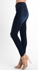 CAPTIVATE Distressed MidRise Ankle Skinny Jean