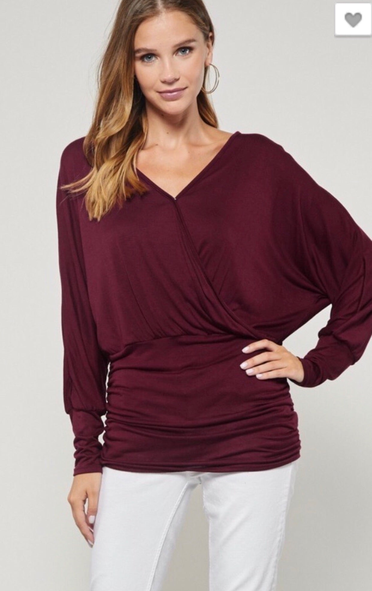 RIVALRY Crossover Rouche Waist Top