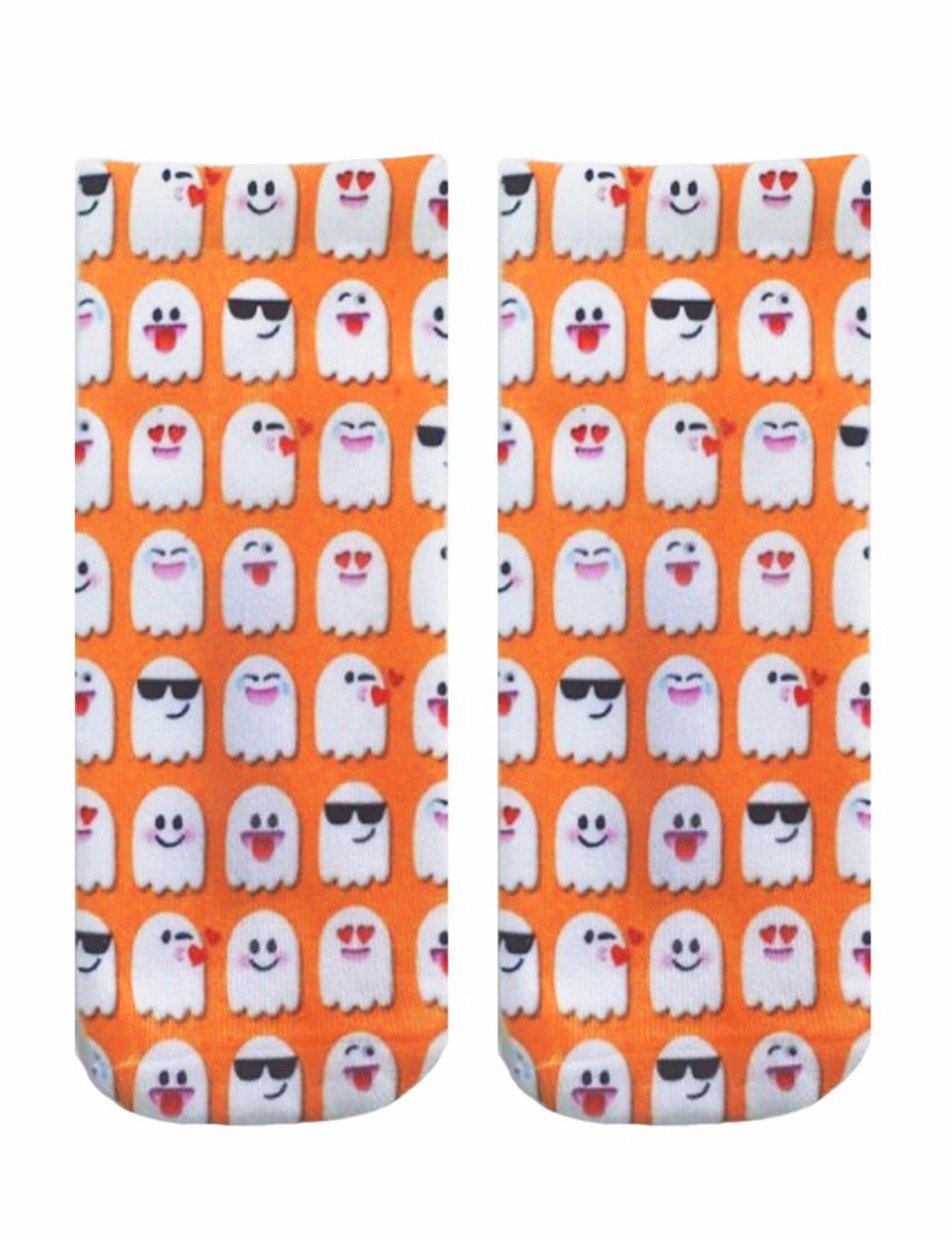 LIVING ROYAL GHOST EMOJI Ankle Socks