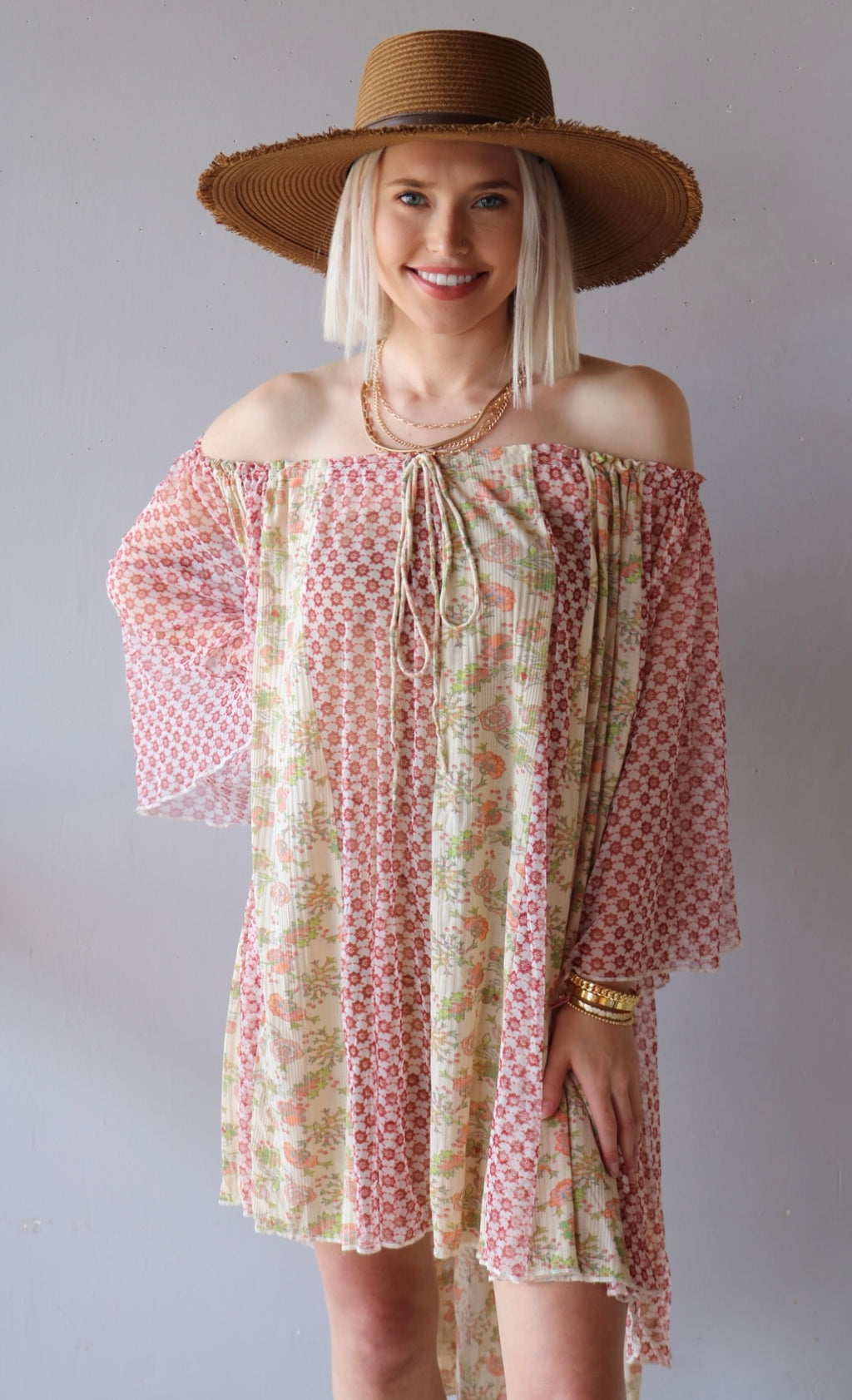 FREE PEOPLE Print BECAUSE I LOVE YOU Tunic Top Dress