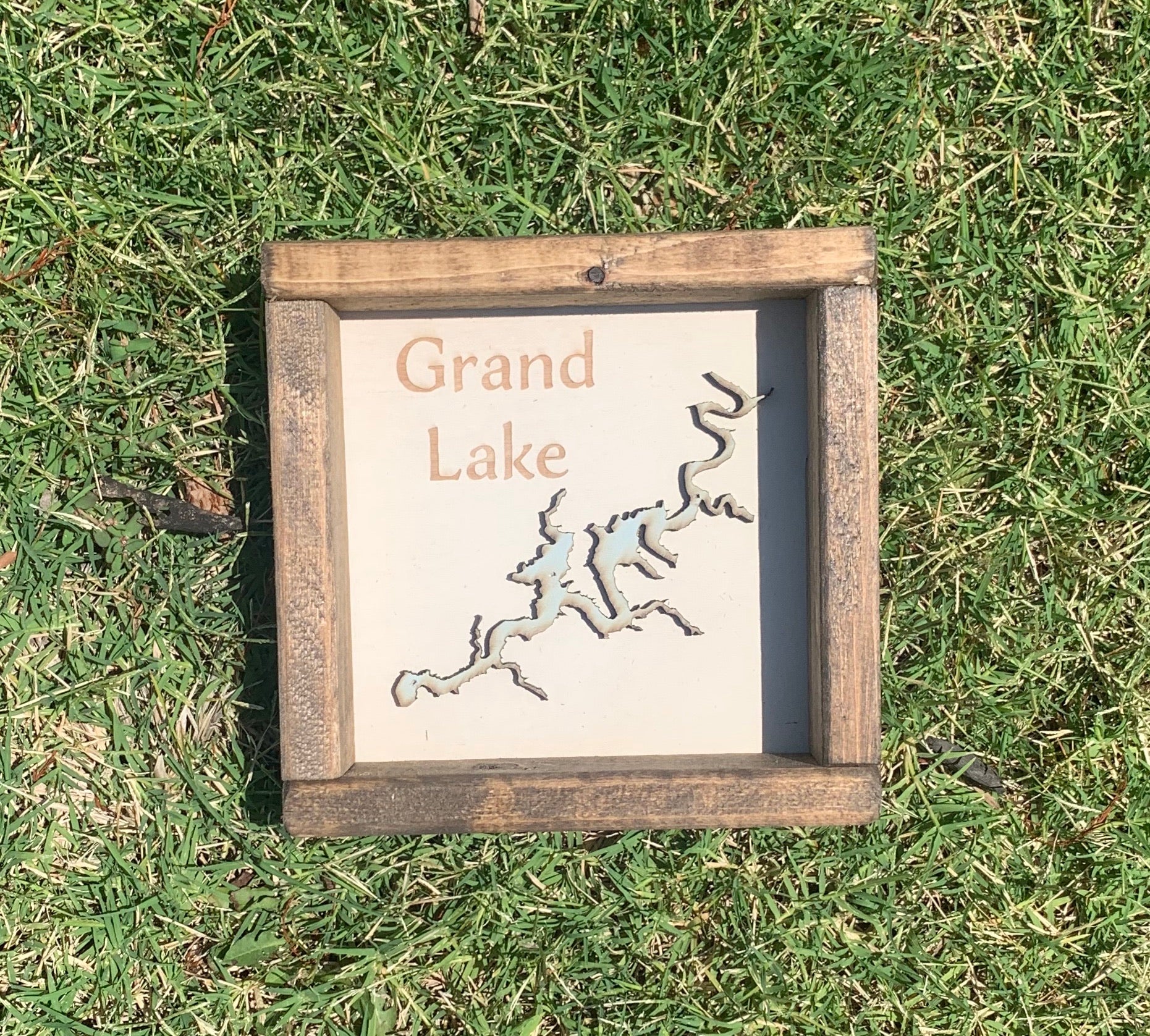 PD Lake Name 7X7 Framed Design