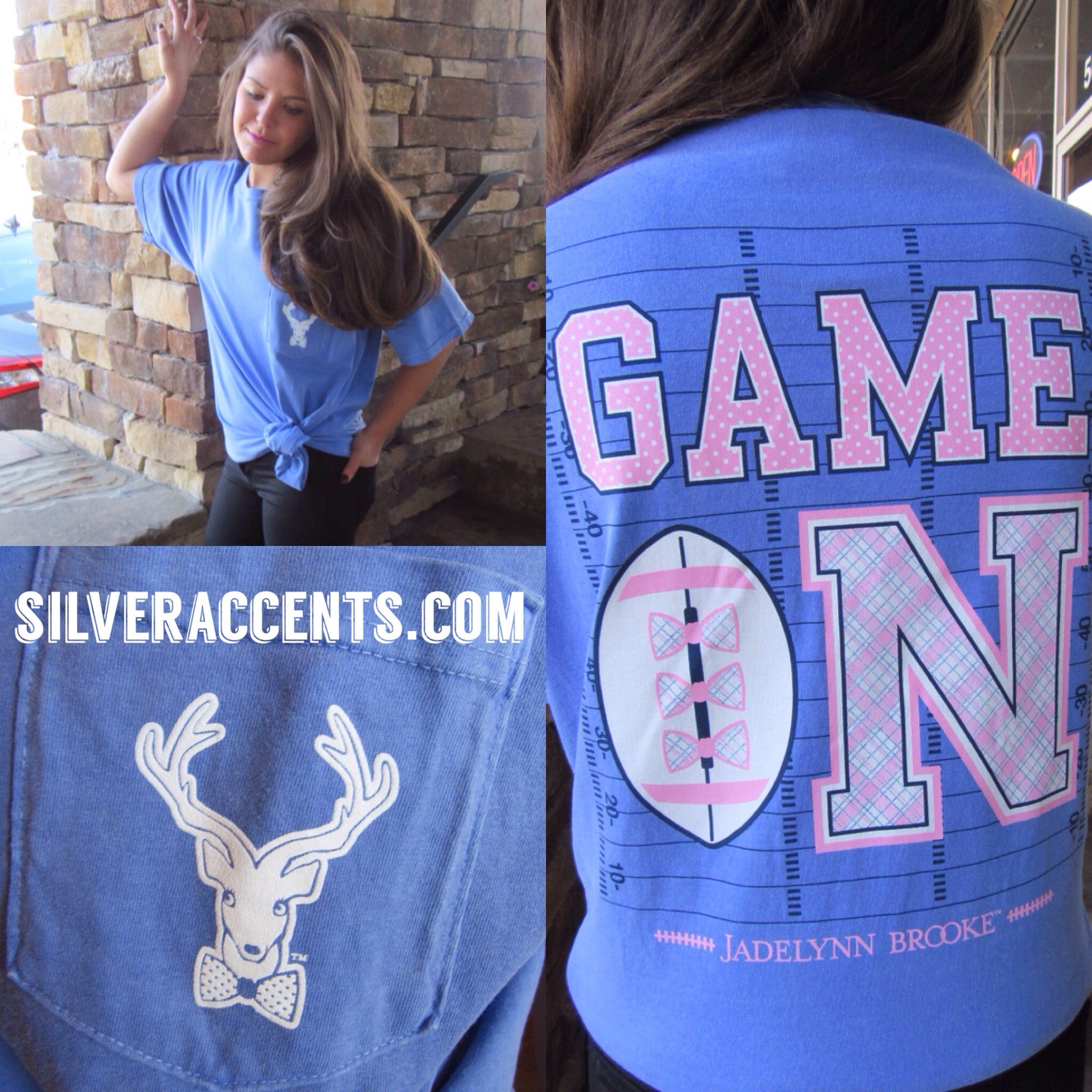 JADELYNN BROOKE Comfort Colors GAME ON ShortSleeve Top