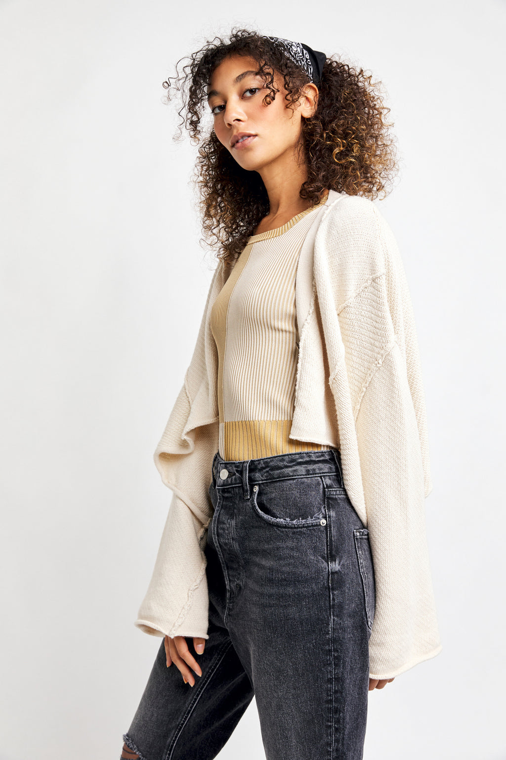 FREE PEOPLE One Button TERA Patch Cardigan Top