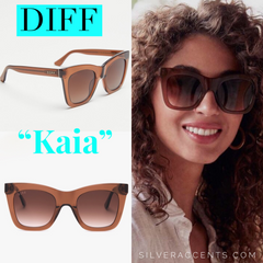 DIFF Polarized KAIA Dark Taupe Sunglasses