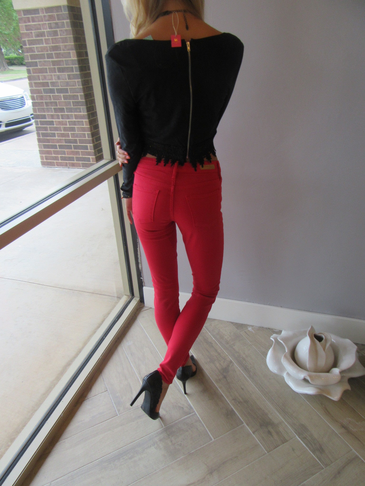 *ARTICLES OF SOCIETY Real Red MYA Skinny Jeans
