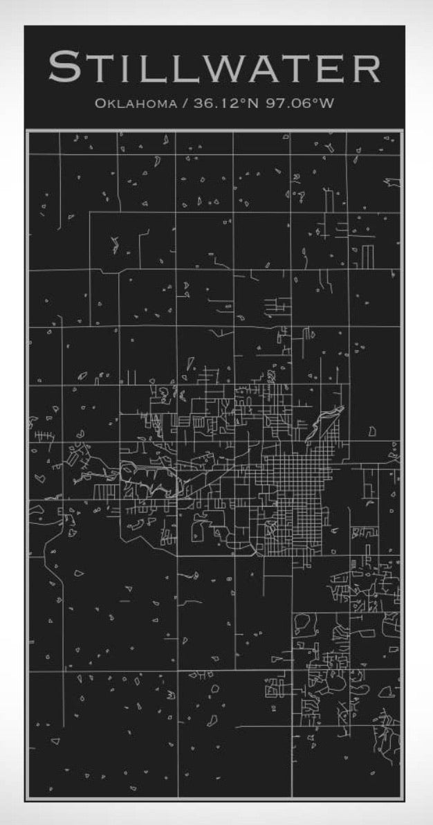 ROAD TAKEN Engraved Map Insulated Bottle