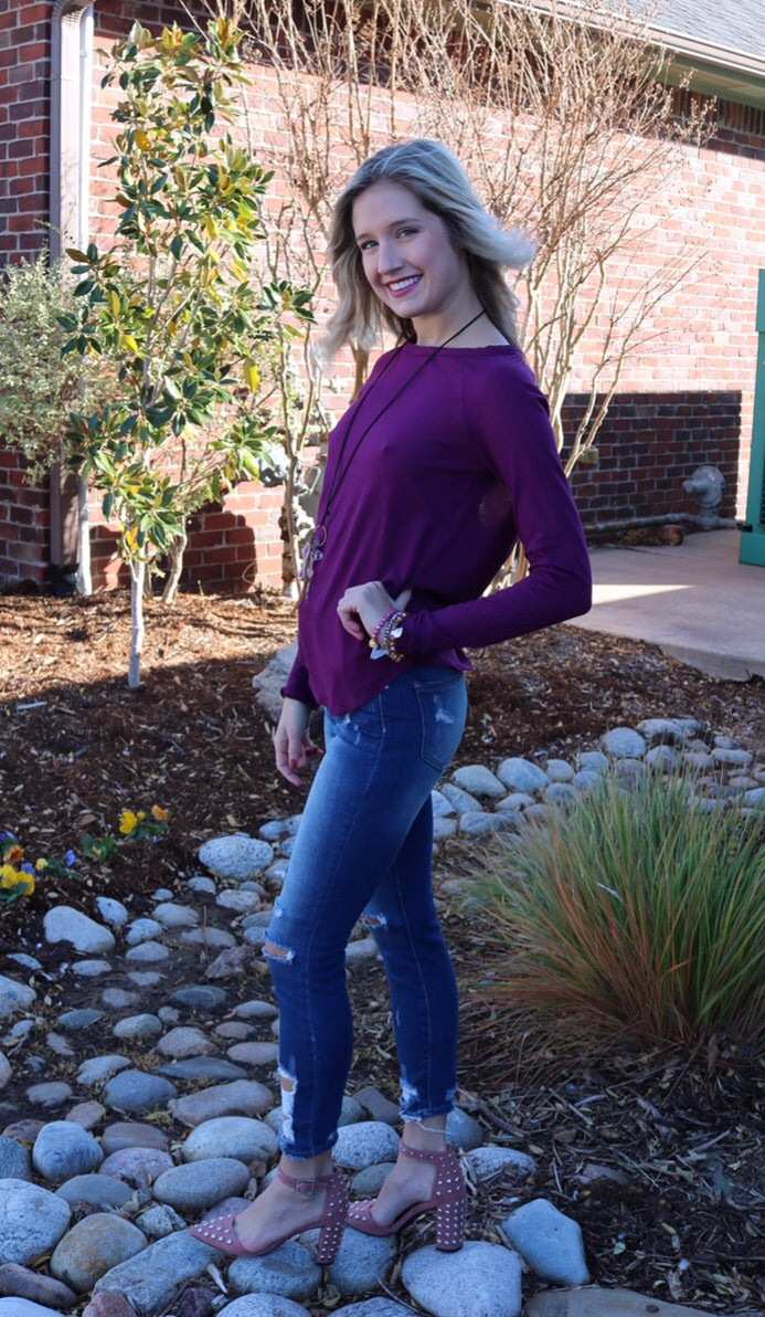 BOBI Jersey ELICIT Cutout CowlBack Top