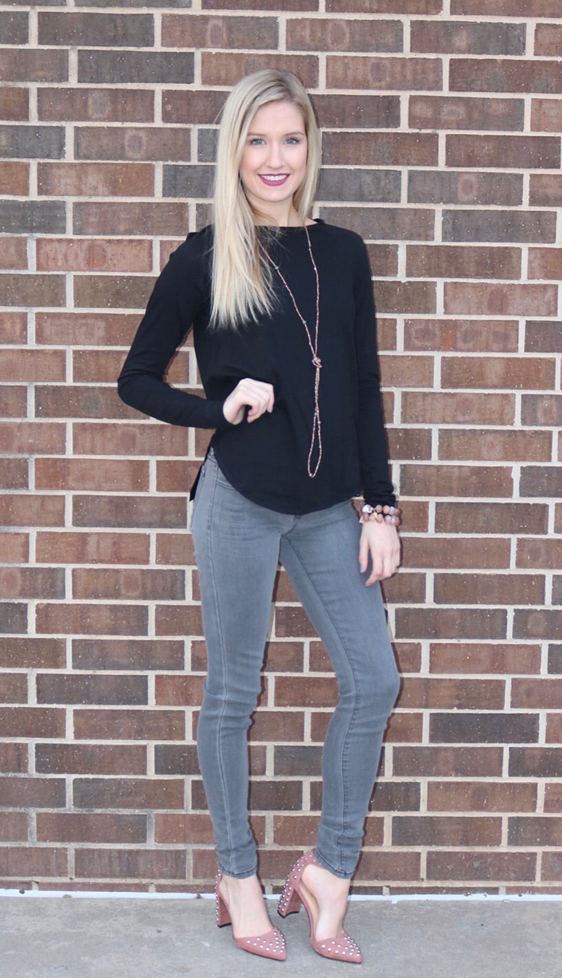 BOBI Jersey ELICIT Cutout CowlBack Top