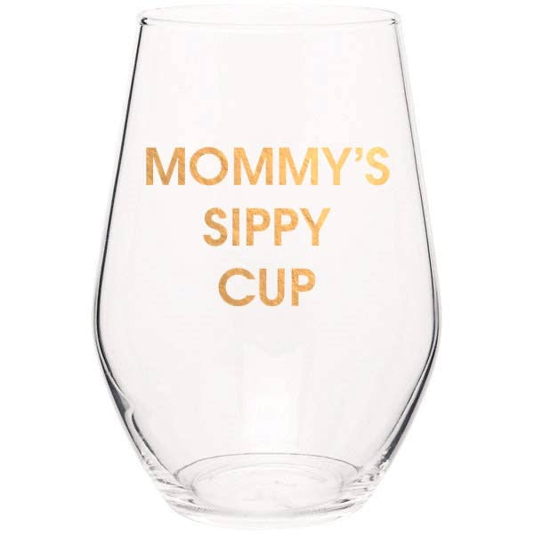 CG Graphic Foil Logo Stemless Wine Glass