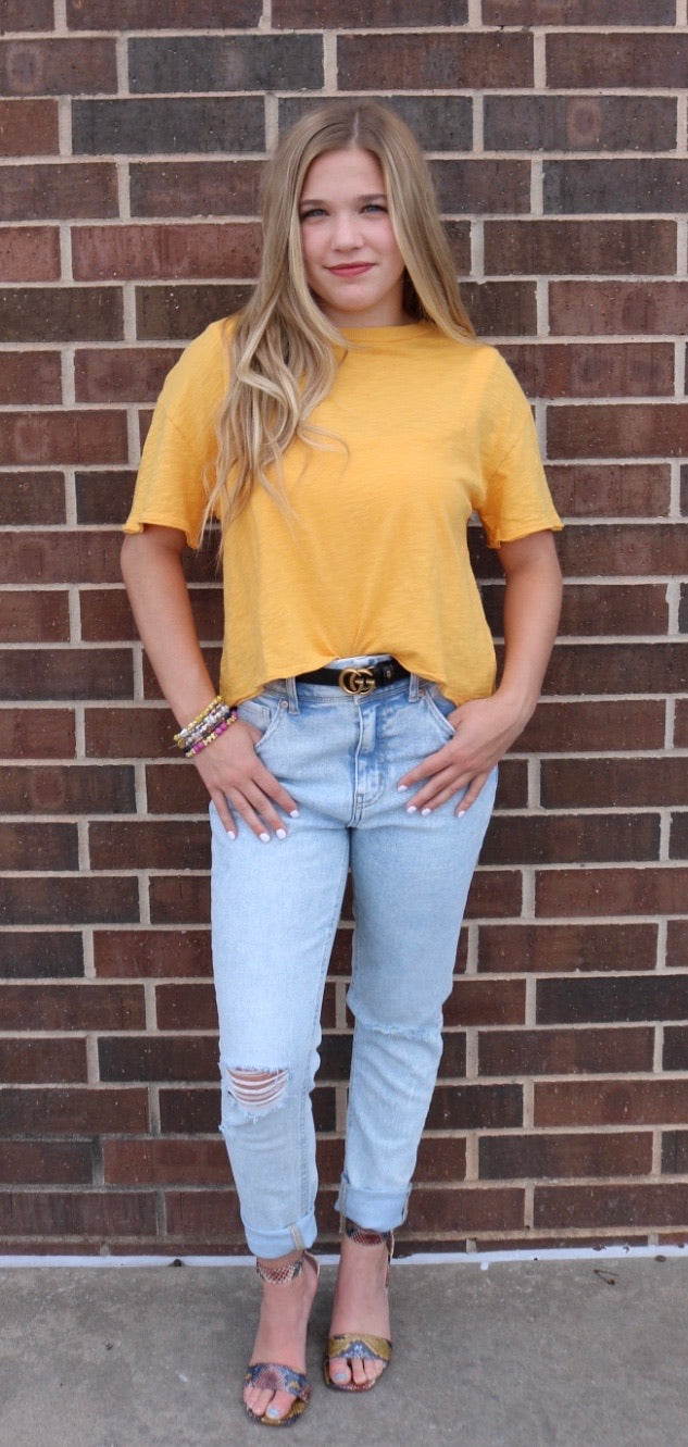 BOBI WaistCrop MARVEL SlubJersey Tee Top